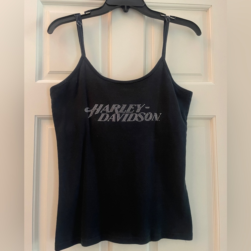 Vintage Harley-Davidson Rhinestone Tank Top – Made in USA – Size Large